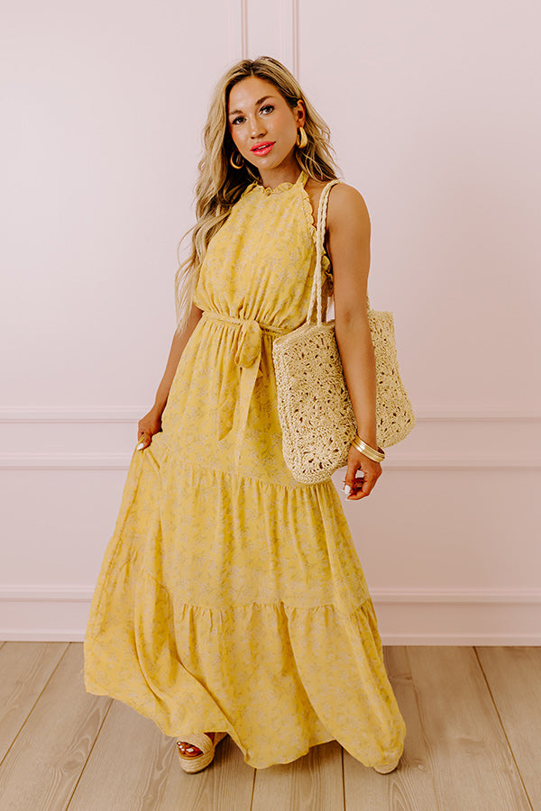 Honeymoon Happiness Maxi Dress In Primrose Yellow