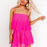 Door To Destiny Pleated Romper In Hot Pink Image - 1