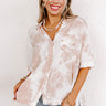 Keep The Peace Tie Dye Top In Iced Latte Image - 1