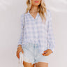 True Intention Button Up Top In Blue Image - 1