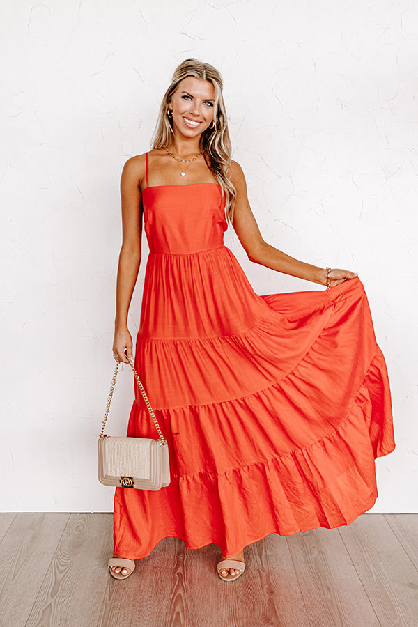 Papaya Kisses Maxi In Tangerine Image - 1