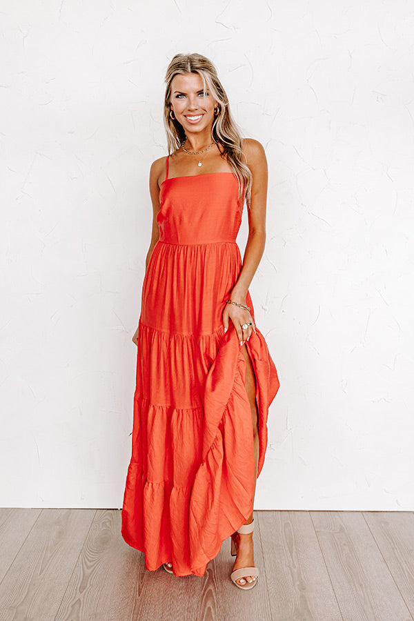 Papaya Kisses Maxi In Tangerine Image - 3