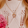 Jessi Studded Ball Bead Heart Necklace Image - 1