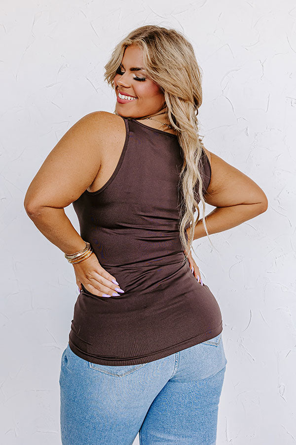 Basic Instincts Seamless Tank In Chestnut Curves Image - 2