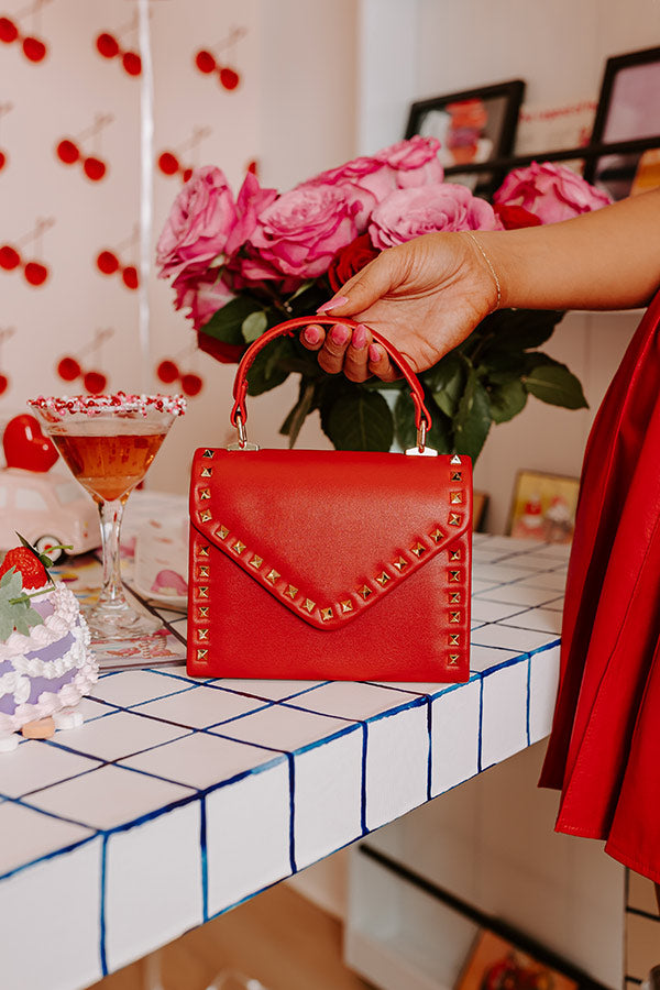 Vineyard Bound Studded Purse In Crimson Image - 4