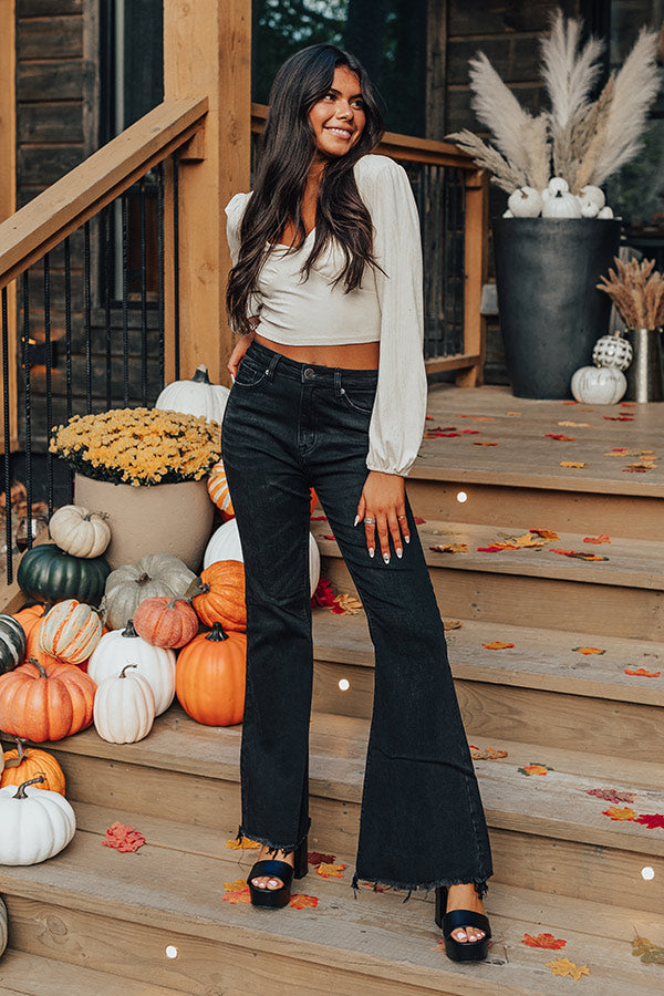 The Reesley High Waist Flares in Black