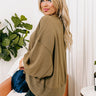 Lovely Chill Sweatshirt In Olive Curves Image - 1