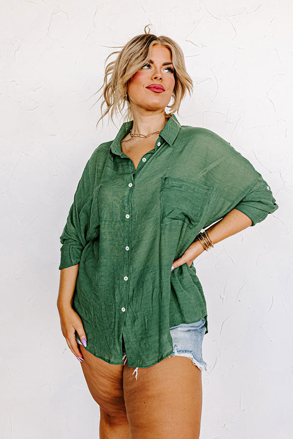 Sunny Saturday Shift Top In Green Curves