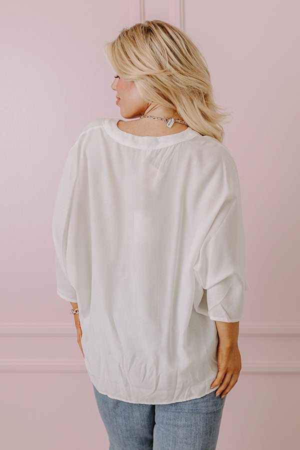 Stay And Chat Shift Top In Ivory Curves Image - 4