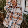 Cinnamon Brown Plaid Jacket in Iced Latte Image - 1