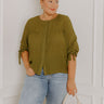Made For Each Other Shift Top In Green Curves Image - 1