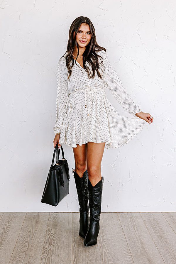 Charming Life Polka Dot Dress in Ivory Image - 5
