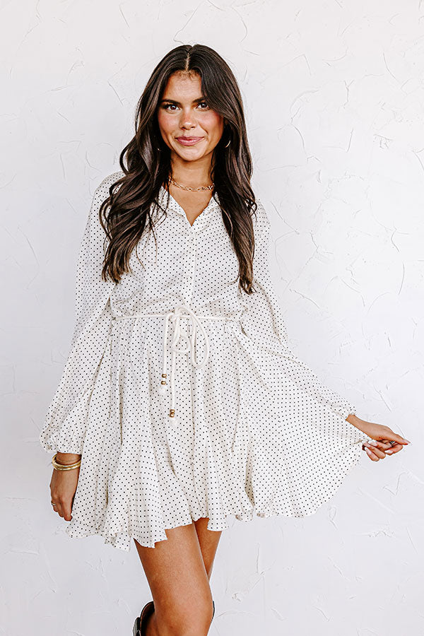 Charming Life Polka Dot Dress in Ivory Image - 4