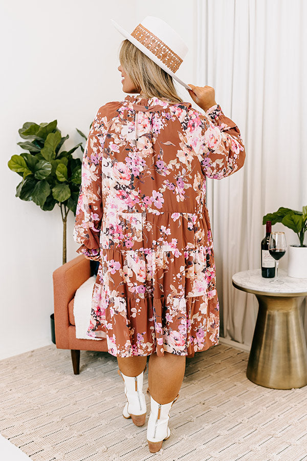 Easy To Please Floral Shift Dress Curves Image - 2
