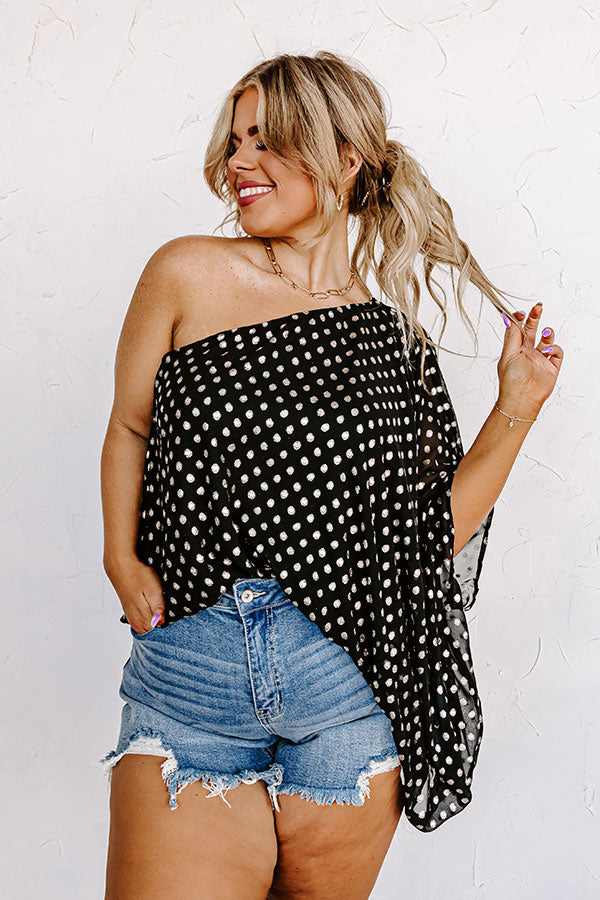 Ready To Wine Down Polka Dot Top Curves
