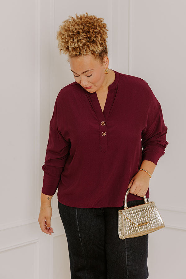 Balcony Nights Shift Top In Windsor Wine Curves Image - 1