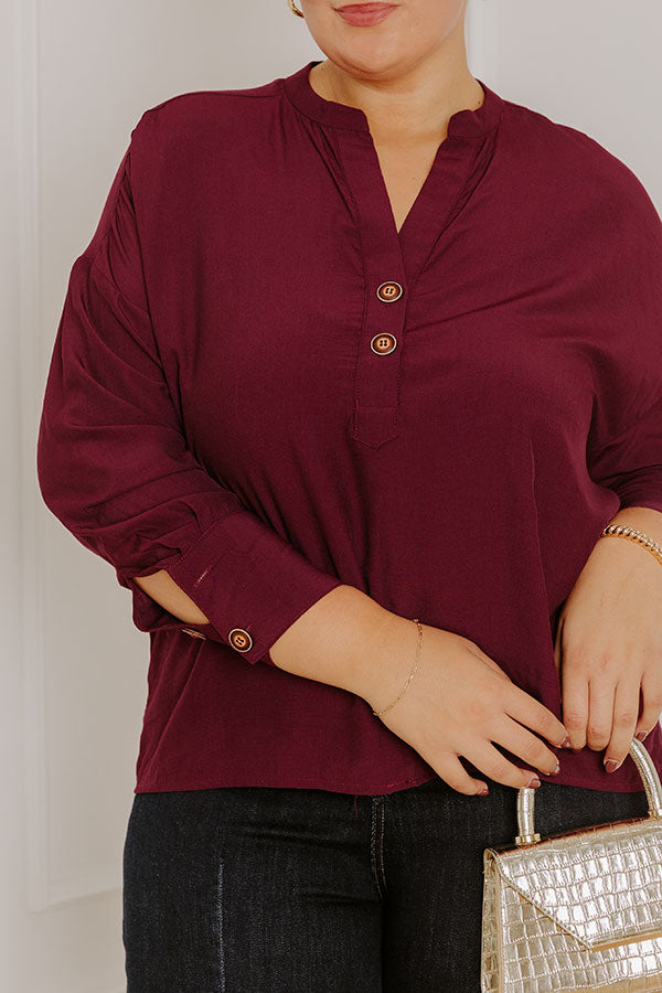 Balcony Nights Shift Top In Windsor Wine Curves Image - 4