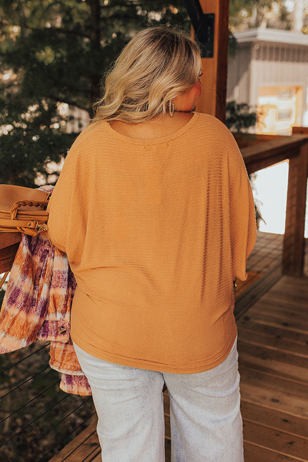 Weekend Living Shift Top In Pumpkin Curves Image - 4