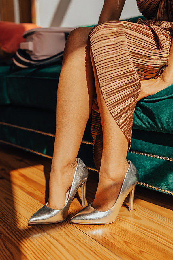 The Galilea Patent Heel In Gold