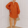 Patio In Paris Shift Dress In Rust Curves Image - 1