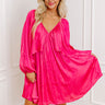 Impeccably Dressed Satin Dress In Pink Image - 1
