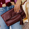 Return The Favor Faux Leather Crossbody In Windsor Wine Image - 1