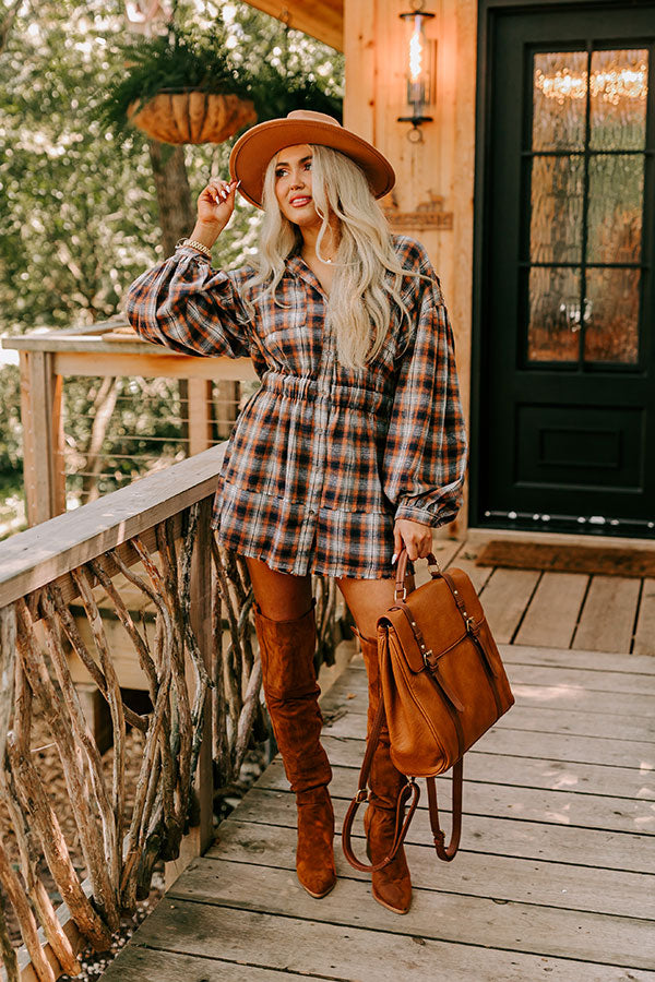 Cozy Accord Plaid Dress Image - 1