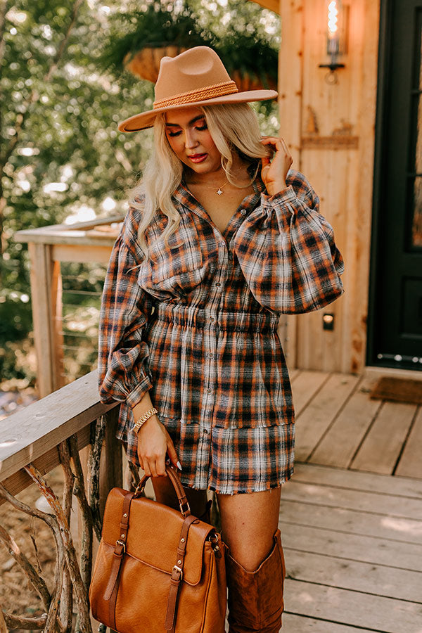 Cozy Accord Plaid Dress Image - 3