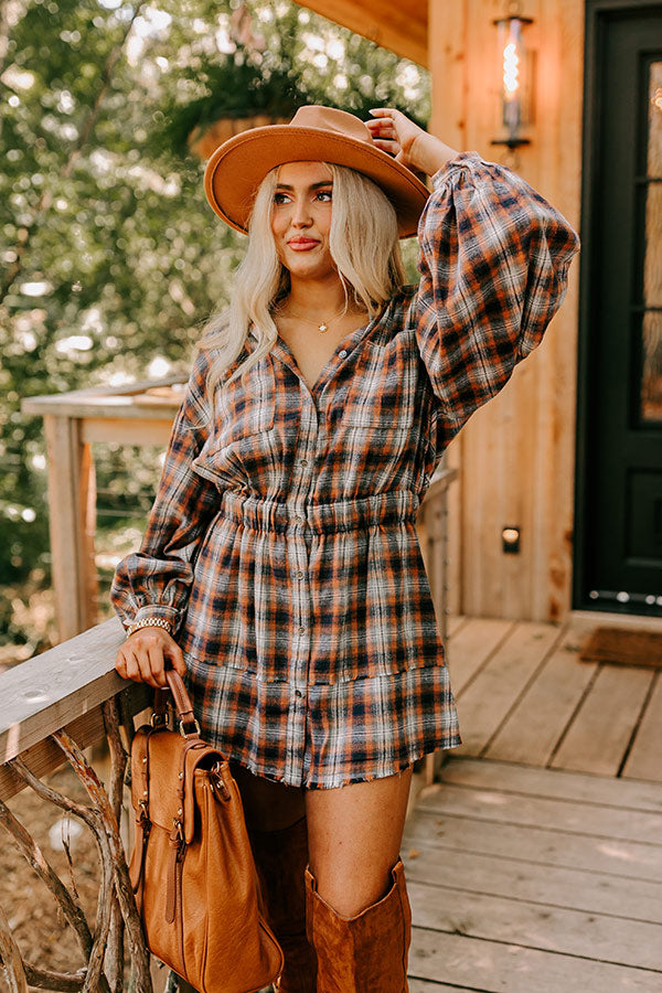 Cozy Accord Plaid Dress Image - 2