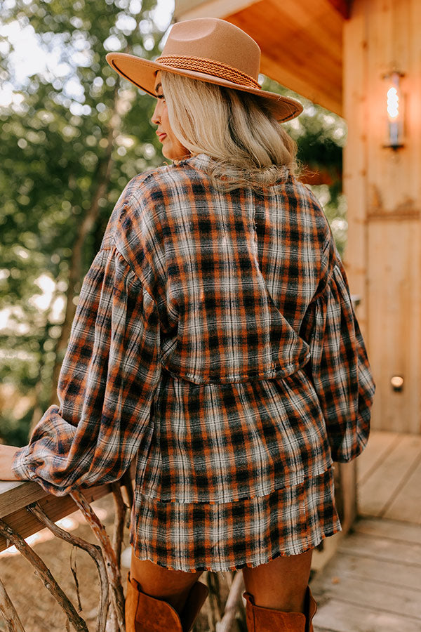 Cozy Accord Plaid Dress Image - 4