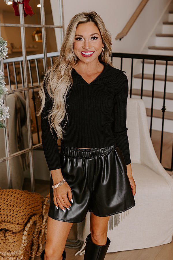 Talk Of Tinseltown Top In Black Image - 5