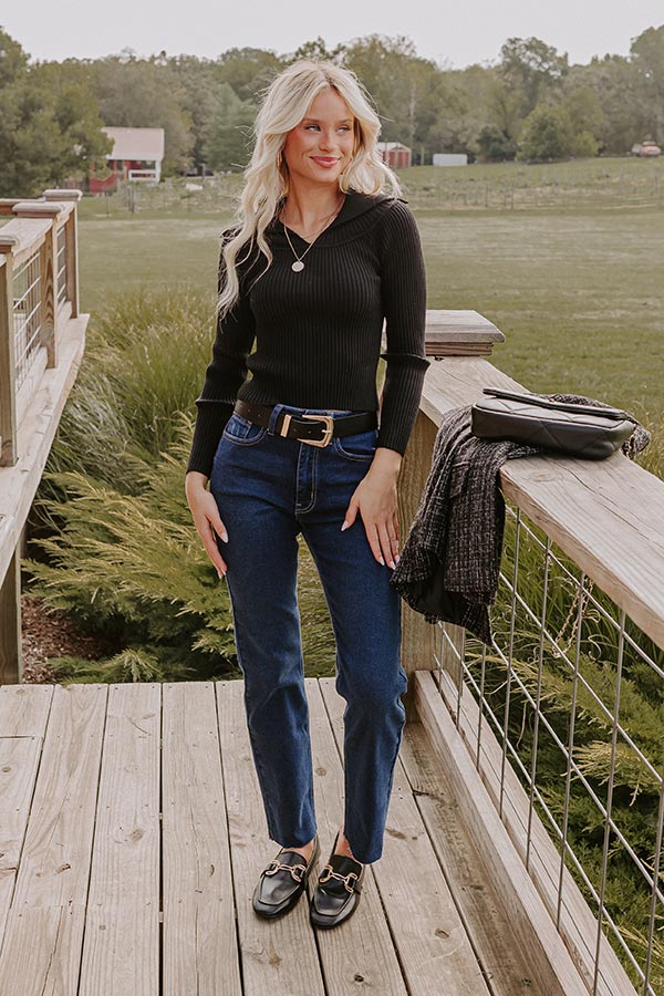 Talk Of Tinseltown Top In Black Image - 2