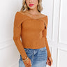 Talk Of Tinseltown Top In Dark Camel Image - 1