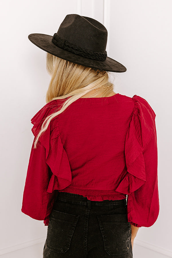 Novel Romance Top In Wine Image - 5