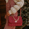 Before Happy Hour Tweed Purse In Crimson Image - 1
