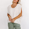 Unwind And Relax Shift Tee In Cream Image - 1