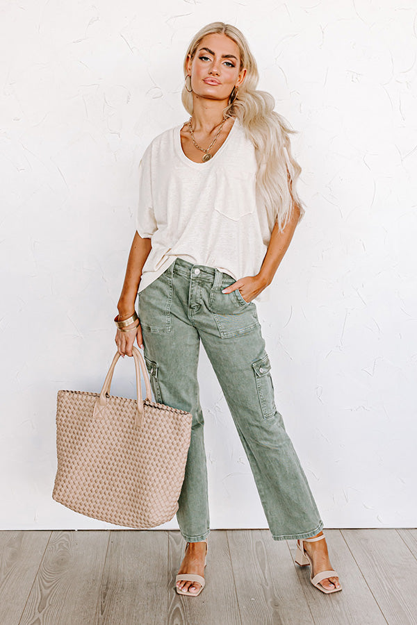 Unwind And Relax Shift Tee In Cream Image - 2