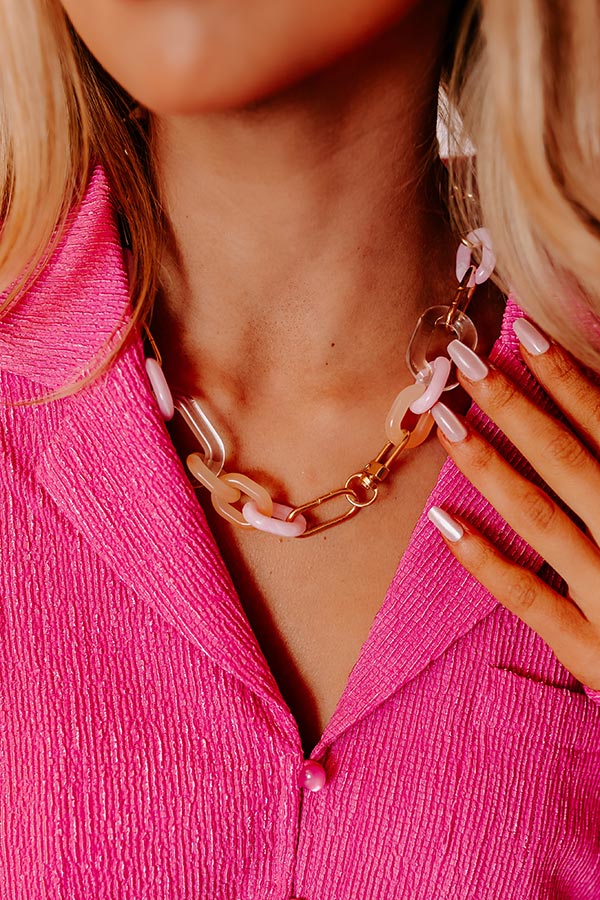 Creative Ways Link Necklace In Lavender