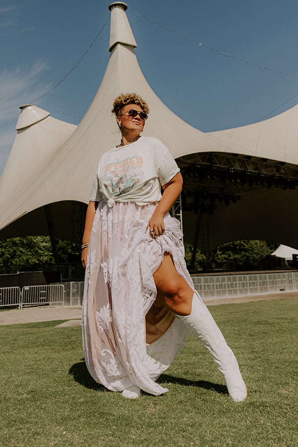 Encore Please Maxi Dress In White Curves Image - 1