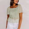Peonies Preferred Smocked Top In Lime Image - 1