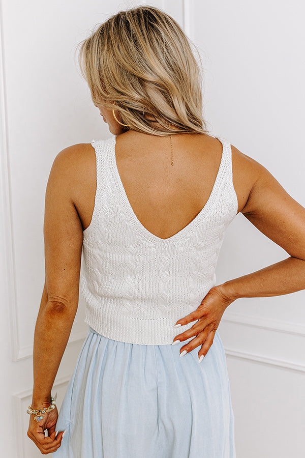 Biggest Smile Knit Top In Ivory Image - 5