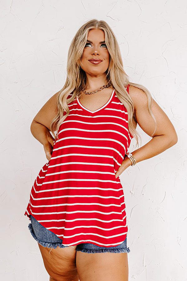 Afternoon Sail Stripe Shift Tank Curves