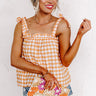 Blowing Kisses Gingham Shift Top Image - 1