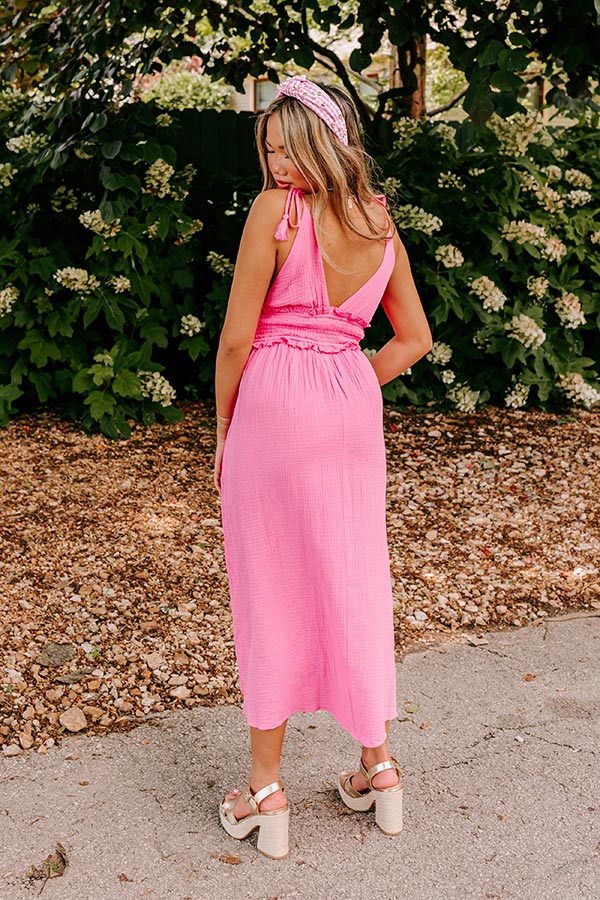 Endless Summer Pink Cut Out Striped Midi Dress – Ivy & Olive Boutique