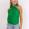 Snap A Photo Halter Top In Green Image - 1