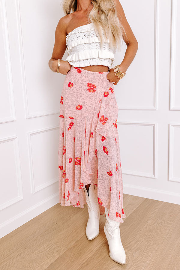 Only Sunshine Floral Skirt in Rose Quartz Image - 2
