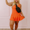 Confident Choice Athletic Dress In Dark Orange Curves Image - 1