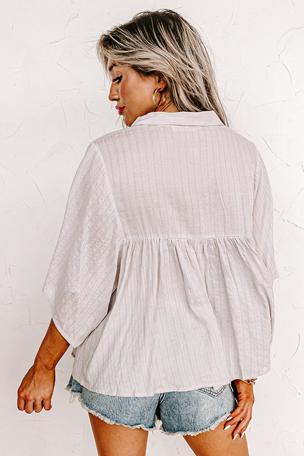 Ready To Scroll Babydoll Top In Dusty Purple Image - 3