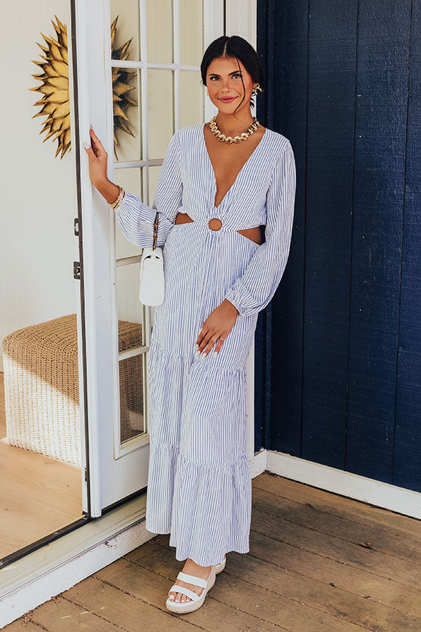 Sweet By The Sea Cut Out Maxi in Blue – Impressions Online Boutique