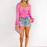 Showered In Love Crop Top In Pink Image - 1